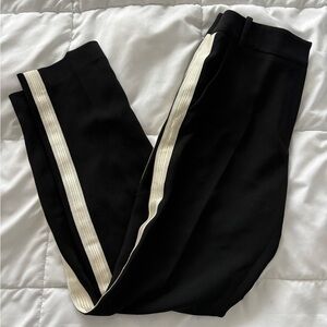 CLAUDIE PIERLOT Black Pants with Stripe, Size 34